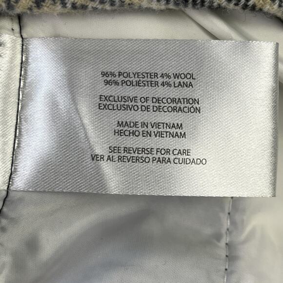 Banana Republic Shirt Jacket Womens Small Wool Blend Plaid Shacket Button Front - Picture 10 of 10